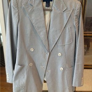 Ralph Lauren Classic Seer Sucker Double Breasted Blazer
